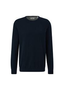 Sweater s.Oliver "Strickpullover Basic Strickpullover 1er Pack", Herren, Gr. XL, blau (dunkelblau), Obermaterial: 100% Baumwolle CO., Sweatshirts Sweater
