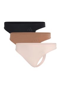 Tanga adidas Sportswear "Sport Active Seamless - Packaged Panties", Damen, Gr. S, 900, schwarz, beige, braun, Single Jersey, Obermaterial: 87% Polyamid, 13% Elasthan, k&ouml;rpernah, Unterhosen Tanga, nahtlos, elastisch, weich, bequem, Multipack