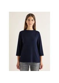 3/4-Arm-Shirt Cecil, Damen, Gr. XL (44), urban dunkelblau, Stoff, 65% Viskose, 30% Polyester, 5% Elasthan, unifarben, comfort fit normal, Rundhals, abgesteppt, Shirts 3/4-Arm-Shirt, mit 3/4 &Auml;rmeln