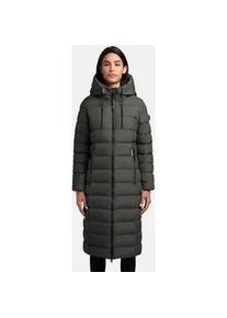 Wintermantel Khujo "Simmie-YM", Damen, Gr. XL (42), gr&uuml;n (hellgr&uuml;n), Obermaterial: 100% Polyester; Innenfutter: 100% Nylon; Wattierung: 100% Polyester, tailliert kniebedeckend, hoch geschlossener Ausschnitt, &Auml;rmel ohne &Auml;rmelschlitz elastischer Bund mit Gummizug, M&auml;ntel Wintermantel, Warmer Steppmantel mit Kapuze