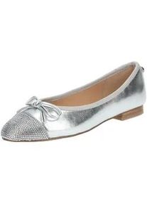 Ballerina Steve Madden "Steve Madden Ballerinas Leder/Textil", Damen, Gr. 40, silber, Leder, Textil, Schuhe Ballerina