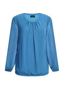 Klassische Bluse GOLDNER "Elegante Bluse aus Chiffon", Damen, Gr. 40, blau, Obermaterial: 67% Polyester PES. 30% Viskose CV. 3% Elasthan EL., Blusen