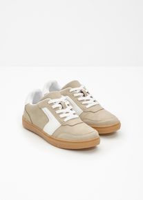 bonprix Sneaker im Retrolook, beige, Gr.36, L&auml;ssiger Sneaker im Retrolook