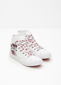 bonprix Disney Mickey Mouse High-Top-Sneaker aus Baumwoll-Canvas, wei&szlig;, Gr.38, Niedliche Disney Mickey Mouse High-Top-Sneaker aus Baumwoll-Canvas