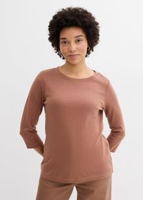 bonprix Heavy Jersey Shirt mit Bio-Baumwolle (3er Pack), braun, Gr.40/42 (M), Bequemes Shirt aus schwerer Bio-Baumwolle (3er Pack), aus 100% Baumwolle