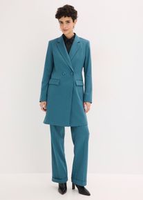 bonprix Longblazer, petrol, Gr.40, klassischer Longblazer