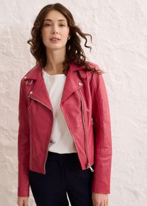 bonprix Bikerjacke aus Nappaleder, pink, Gr.38, Biker-Lederjacke aus hochwertigen Glattleder, aus Nappaleder