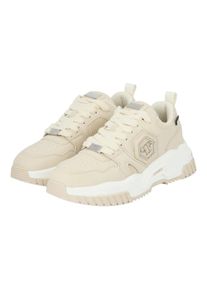 Philipp Plein Low-Top Sneaker - Lo-Top Turnschuhe Hexagon - Gr. 45 (EU) - in Beige - f&uuml;r Damen