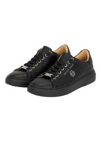 Philipp Plein Low-Top Sneaker - Lo-Top Turnschuhe Hexagon - Gr. 44 (EU) - in Schwarz - f&uuml;r Damen