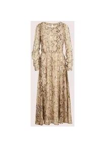 Madeleine Mode Sommerkleid MADELEINE "Maxikleid Elegantes Kleid mit Animal-Print", Damen, Gr. 40, N-Gr, beige (caramel, taupe), Obermaterial: 100% Polyester PES., Kleider Sommerkleid