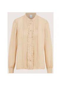 Madeleine Mode Langarmbluse MADELEINE "Bluse Bluse", Damen, Gr. 46, beige, Obermaterial: 100% Seide silk., Blusen