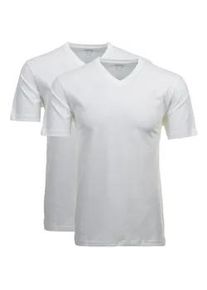 T-Shirt Ragman "T-Shirt 2er Pack", Herren, Gr. L, wei&szlig;, Obermaterial: 100% Baumwolle CO., Shirts T-Shirt