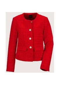Madeleine Mode Jerseyblazer MADELEINE "Blazer Eleganter Tweed-Kurzblazer mit Metallkn&ouml;pfen", Damen, Gr. 42, rot, Obermaterial: 80% Polyester PES. 20% Wolle WO., Blazer