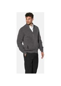 Strickjacke Babista "Strickjacke GIORTALLI", Herren, Gr. XXL, grau (dunkelgrau), Obermaterial: 46% Baumwolle CO. 27% Wolle mw. 27% Polyacryl PAN., Strickjacken Strickjacke
