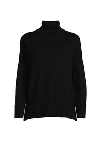 LANDS' END Relaxter Rollkragenpullover, Damen,  Schwarz, Polyester/Nylon/Polyester-Mischung, by Lands' End