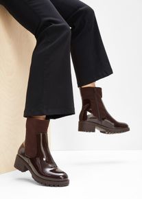 bonprix Boots mit Cord-Einsatz, braun, Gr.40, L&auml;ssiger Boot mit Eins&auml;tzen aus Cord, aus Cord,Vegan