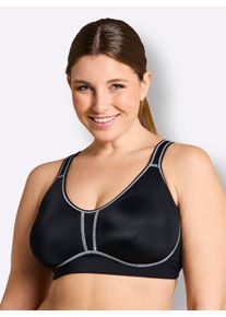 Viania sheego Gro&szlig;e Gr&ouml;&szlig;en Sport-BH ohne B&uuml;gel mit Frotteefutter, schwarz, Gr&ouml;&szlig;e 85B - Damen