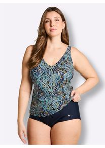 sheego Gro&szlig;e Gr&ouml;&szlig;en Tankini-Oberteil mit verstellbaren Tr&auml;gern, bedruckt, wei&szlig;-ozean-bedruckt, Gr&ouml;&szlig;e 52C - Damen
