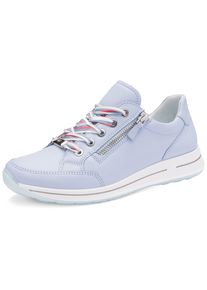 Keilsneaker Ara "OSAKA", Damen, Gr. 3,5 (36,5), hellblau, Glattleder, unifarben, Schuhe Keilsneaker, Freizeitschuh, Halbschuh, Schn&uuml;rer in Komfortweite H (=sehr weit)
