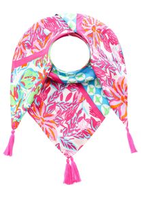 Modetuch Zwillingsherz "Hawaii Blume", Damen, pink, Viskose, Modet&uuml;cher Modetuch, mit Tasseln und farbenfrohem Blumenmuster