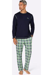 w&auml;schepur Schlafanzug W&Auml;SCHEPUR, Herren, Gr. 44/46, marine, apfel, bedruckt, marine, kirsche, bedruckt, 100% Baumwolle, Homewear-Sets Schlafanzug