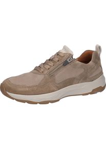 Waldl&auml;ufer Sneaker WALDL&Auml;UFER "H-TOM", Herren, Gr. 6,5 (40), beige, Nubukleder, Veloursleder, Schuhe Sneaker, Schn&uuml;rschuh, Komfortschuh in bequemer Schuhweite H (= sehr weit)