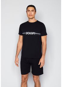 JOOP! Shorty JOOP "Core", Herren, Gr. M, schwarz, Jersey, Obermaterial: 95% Baumwolle, 5% Elasthan, bequem kurz, Rundhals, Homewear-Sets Shorty, mit kurzem Arm, Rundhalsausschnitt und seitlichen Taschen