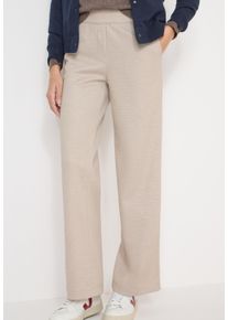 Stoffhose Cecil "Style NEELE", Damen, Gr. XXL (46), L&auml;nge 32, desert beige melange, Web, Obermaterial: 84% Polyester, 16% Viskose. Futter: 100% Polyester, unifarben, loose fit lang, Hosen Stoffhose, Wide Leg