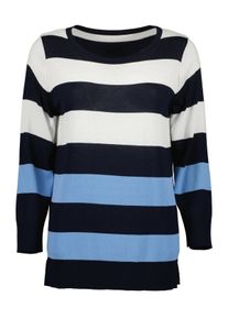 Strickpullover Blue Seven "Blue Seven Pullover", Damen, Gr. 44, 5950, nachtblau, 65% Viskose, 35% Polyamid, normal, Rundhals, Pullover Strickpullover