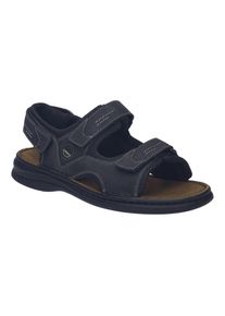 Sandale Josef Seibel "FRANKLYN", Herren, Gr. 46, schwarz, schwarz, Mesh, Nubukleder, Schuhe Sandale, Sommerschuh, Klettschuh, Freizeitsandale, mit Kontrastn&auml;hten
