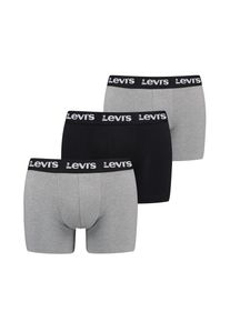 Levi's Boxershorts LEVI'S "LEVIS MEN REPEAT LOGO BOXER BRIEF", Herren, Gr. S, grau combo, Obermaterial: 95% Baumwolle, 5% Elasthan, k&ouml;rpernah, Unterhosen Boxershorts
