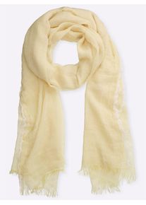 Modeschal Heine, Damen, limone, Polyester, gemustert, Modet&uuml;cher Modeschal