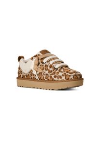 UGG Australia Sneaker UGG "LO LOWMEL PLAINS", Damen, Gr. 6 (37), leo, Rindshaar, Veloursleder, Schuhe Sneaker, Halbschuh, Schn&uuml;rschuh, Low Profile mit weichem Fu&szlig;bett