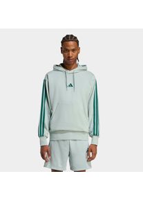 Kapuzensweatshirt adidas Sportswear "M 3S FT HD", Herren, Gr. S, wonder sage, collegiate gr&uuml;n, Obermaterial: 55% Baumwolle, 36% Polyester, 9% Viskose, Sweatshirts Kapuzensweatshirt
