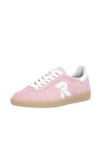 Sneaker RIEKER SPORT "San Diego Swing2GO", Damen, Gr. 42, rosa (rosa, wei&szlig;), Veloursleder, unifarben mit Farbeinsatz, Schuhe Sneaker, Retro-Sneaker, Freizeitschuh, Halbschuh mit herausnehmbarem Fu&szlig;bett