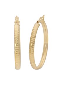 Paar Creolen Firetti "Schmuck Geschenk Gold 375 Ohrschmuck Ohrringe", gelbgoldfarben, Ohrringe, Damen, 28mm, Gelbgold 375, Paar Creolen