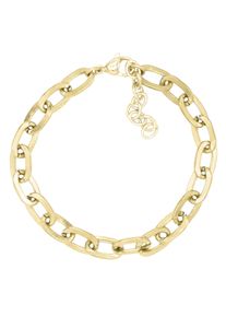 Edelstahlarmband Firetti "Schmuck Geschenk Ankerkettengliederung, 5 mm breit" Gr. 21, gold (gelbgoldfarben), Armb&auml;nder, Damen, 21, Edelstahl, Edelstahlarmband, Made in Germany