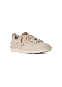 UGG Australia Sneaker UGG "LOWMEL MINIMEL", Damen, Gr. 10 (41), creme, Textil, Veloursleder, Schuhe Sneaker, Halbschuh, Low Profile Schn&uuml;rer mit Anziehlasche