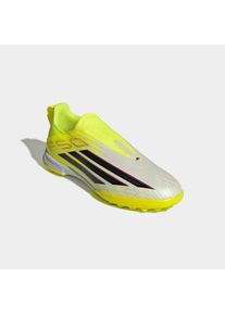 Fu&szlig;ballschuh adidas Performance "F50 LEAGUE LACELESS TURF KIDS", Kinder, Gr. 38, team solar gelb 2, core schwarz, lucid rot, Synthetik, Textil, Schuhe Fu&szlig;ballschuh, f&uuml;r Kunstrasen, Hart- und Aschenpl&auml;tze, f&uuml;r Kinder & Jugendliche