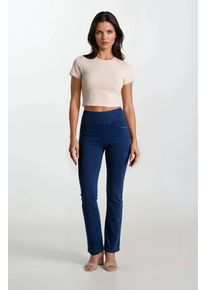 Jeansjeggings Freddy "NOW CORE MEDIUM FLARE full lenght", Damen, Gr. XS (34), N-Gr, dunkelblau, blau seams, Denim/Jeans, Obermaterial: 82% Viskose, 18% Elasthan, figurbetont, Jeans Jeansjeggings, mit Lifting & Shaping Effekt