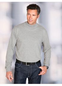 Rollkragenshirt CLASSIC "Rollkragen-Shirt", Damen, Gr. 60/62, grau (grau, meliert), 100% Baumwolle, 67% Baumwolle, 33% Polyester, meliert, unifarben, ohne Ausschnitt, Shirts Rollkragenshirt