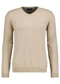 V-Ausschnitt-Pullover Ragman, Herren, Gr. 52, beige, melange, 820, Strick, 95% Baumwolle 5% Cashmere, V-Ausschnitt, Pullover V-Ausschnitt-Pullover