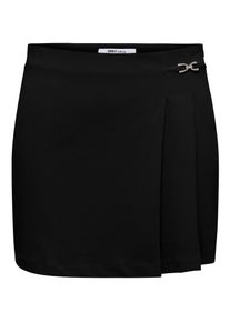 Minirock Only "ONLEVI LIFE HW SHORT SKIRT CC TLR", Damen, Gr. 38, schwarz, Web, Obermaterial: 95% Polyester, 5% Elasthan, unifarben, kurz, R&ouml;cke Minirock, mit Plissee-Detail