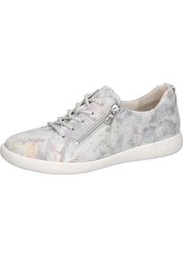 Waldl&auml;ufer Schn&uuml;rschuh WALDL&Auml;UFER "H-CLO&Egrave;", Damen, Gr. 4 (37), silberfarben multicolor, Nubukleder, metallic, Schuhe Schn&uuml;rschuh, in H-Weite, Freizeitschuh, Halbschuh, Schn&uuml;rer