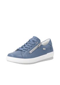 Sneaker Remonte, Damen, Gr. 38, jeansblau, Leder, unifarben, Basic, Schuhe Sneaker, Freizeitschuh, Halbschuh mit seitlichem Rei&szlig;verschluss und TEX-Membran