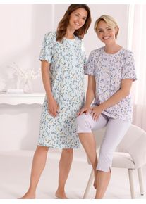 Capri-Pyjama Comtessa, Damen, Gr. 36/38, ros&eacute;, bedruckt, 100% Baumwolle, Homewear-Sets Capri-Pyjama