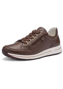 Keilsneaker Ara "OSAKA", Damen, Gr. 7 (41), mokka, Glattleder, unifarben, Schuhe Keilsneaker, Freizeitschuh, Halbschuh, Schn&uuml;rer in Komfortweite H (=sehr weit)