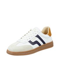 Sneaker Gant "Cuzmo", Herren, Gr. 41, wei&szlig;, marine, Leder, Veloursleder, Schuhe Sneaker, Retro Sneaker, Schn&uuml;rschuh mit Lederinnensohle