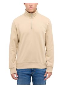 Sweatshirt Mustang "Herren Style Franklin", Herren, Gr. S, beige, 80% Baumwolle, 20% Polyester, regular fit, Sweatshirts Sweatshirt