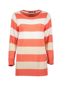 Strickpullover Blue Seven "Blue Seven Pullover", Damen, Gr. 48, 3120, tomate, 65% Viskose, 35% Polyamid, normal, Rundhals, Pullover Strickpullover